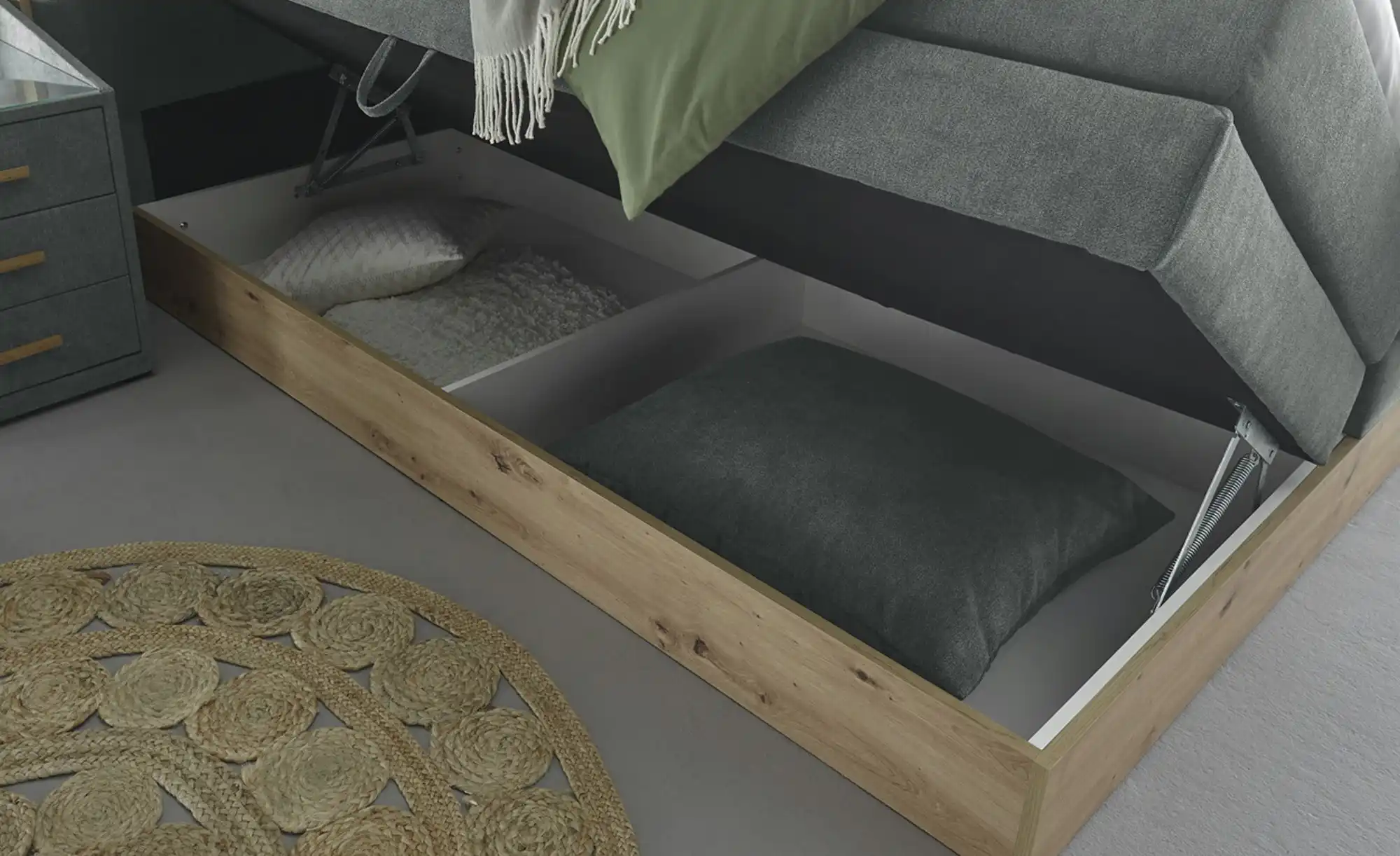 uno Boxspringbett mit Bettkasten Nox