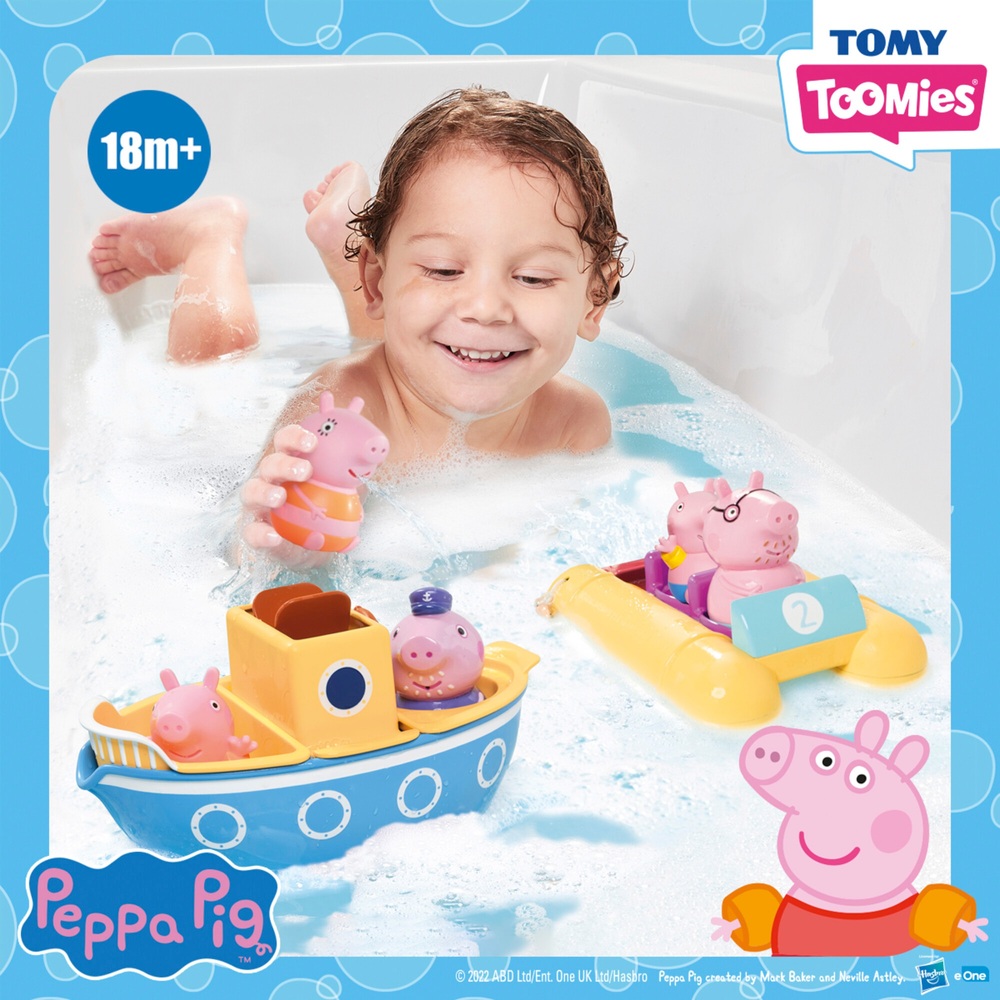 TOMY Toomies Peppa Pig Bootsabenteuer-Set Badespielzeug