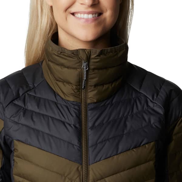 Doudoune randonnée COLUMBIA POWDER LITE BLOCKED II OLIVE GREEN BLACK