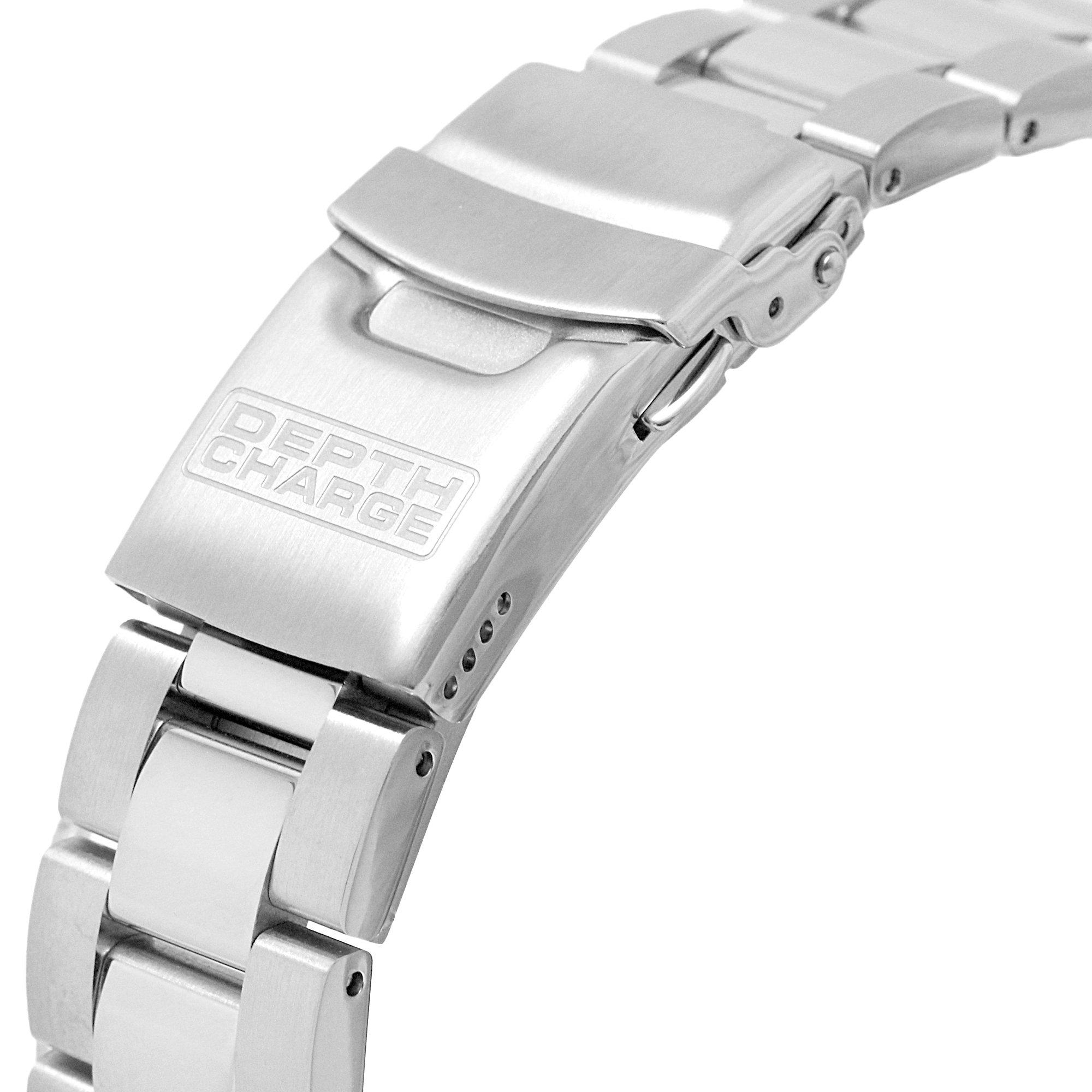 Depth Charge Stainless Steel Blue Dial Dive Watch