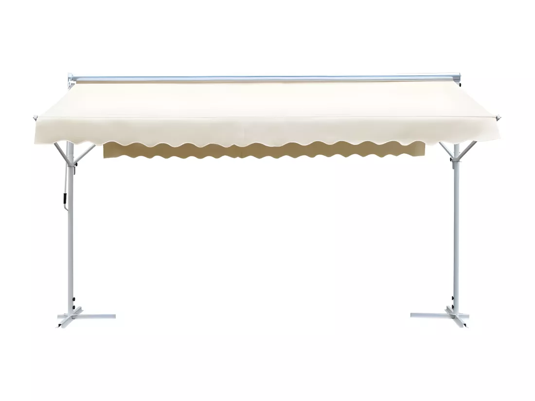 Auvent sur pied 500 x 300 cm Crème