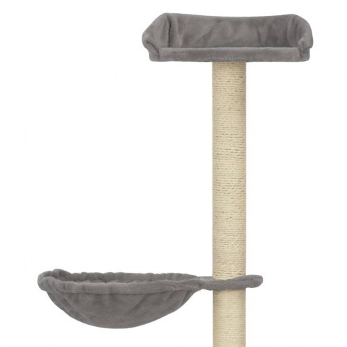 Arranhador para gatos com hastes de sisal, cinza