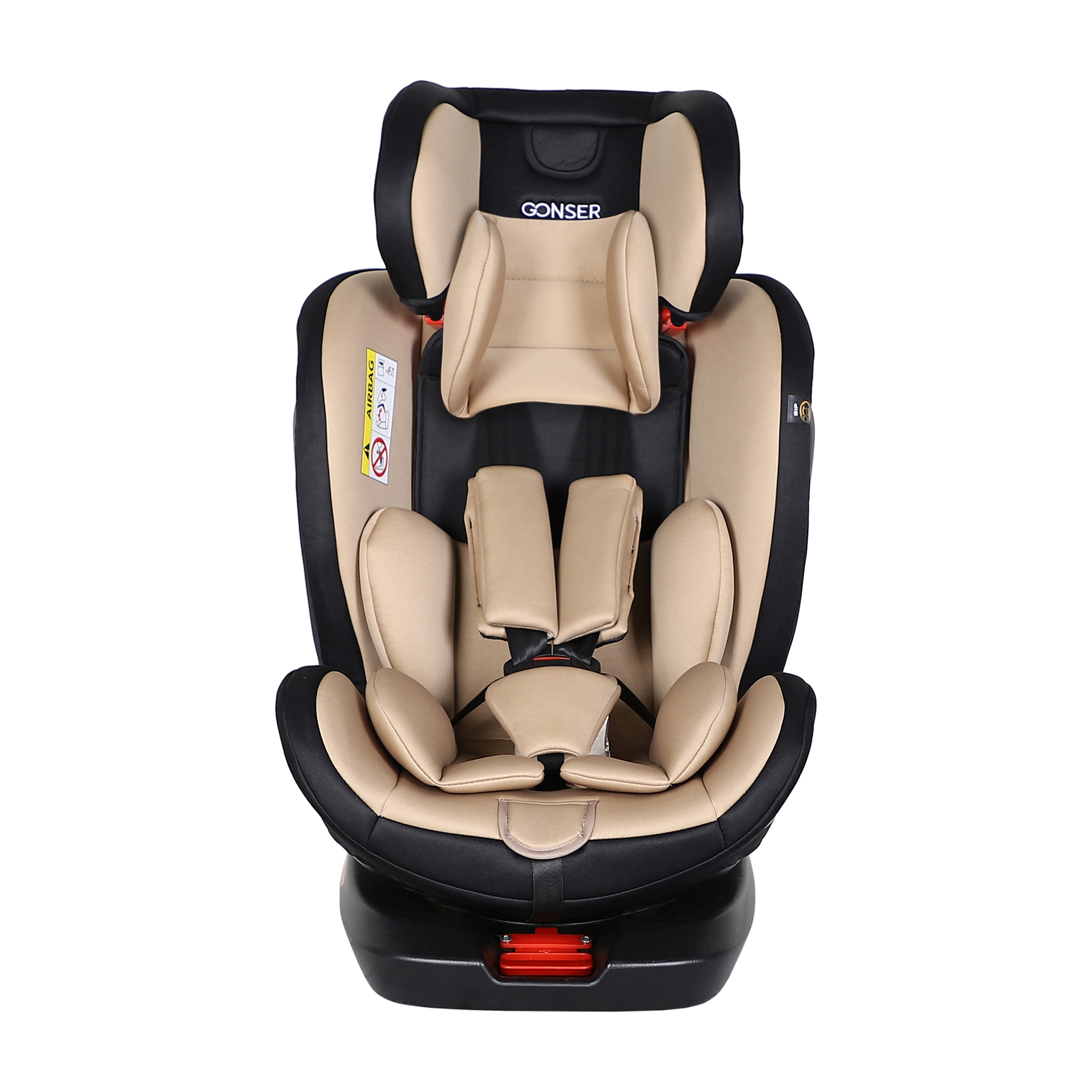 Kindersitz Auto 360° drehbar schwarz/beige