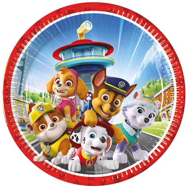Paw Patrol Redningshelter Papptallerken 23 cm 8-pakning