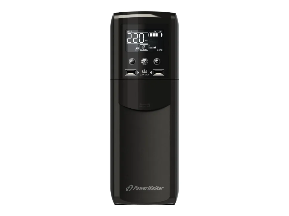 PowerWalker VI 1000 CSW IEC - UPS - AC 170 - 280 V - 600 Watt - 1000 VA - 10 At - USB - output-stikforbindelser: 8