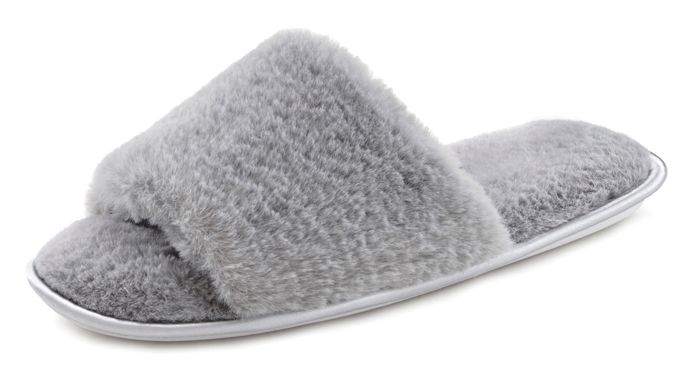 Vivance Hausschuh »Pantolette, Pantoffel,«  mit kuscheligem, warmen Fellimitat VEGAN