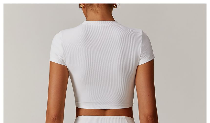 Skinniano - Sporttop met korte mouwen en ronde hals