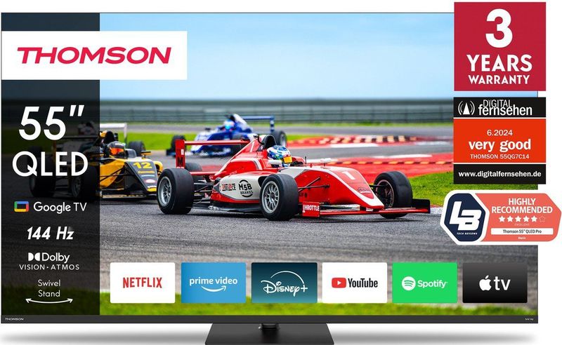 Thomson - 55QG7C14 - QLED TV - 55 Inch - 4K UHD - Google TV