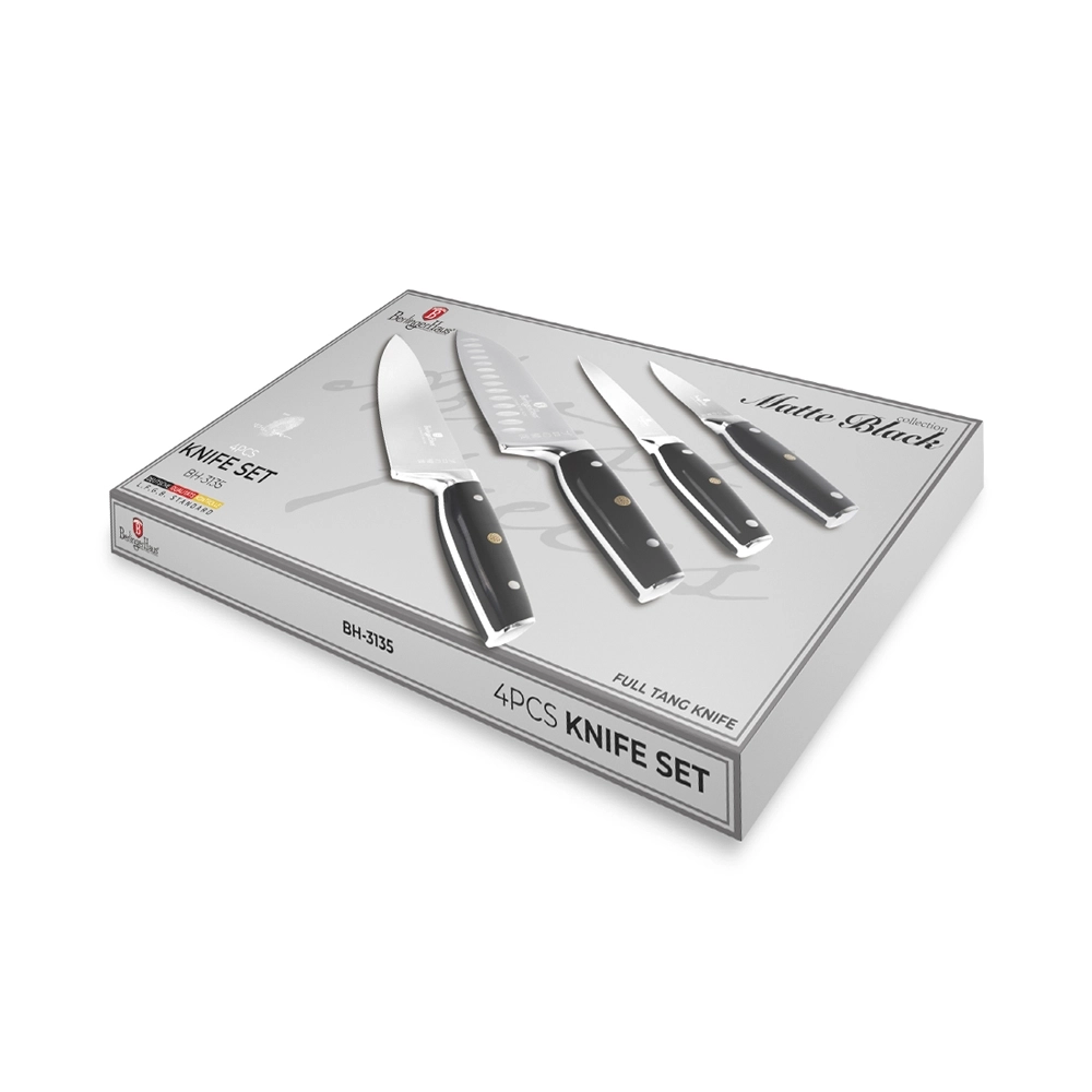Berlinger Haus 4-teiliges Messerset Black Silver Collection