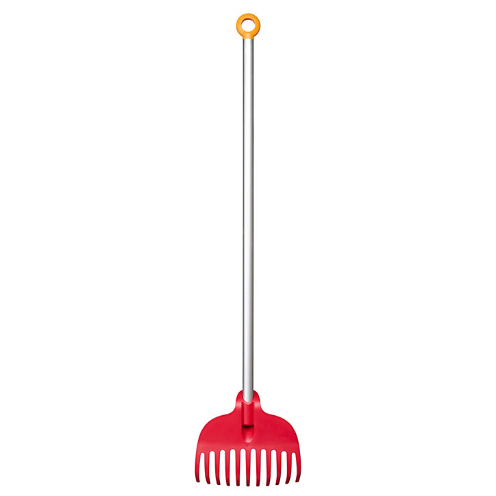 Râteau à feuille MyFirstFiskars pour enfant Fiskars - Manche aluminium - Dents en plastique