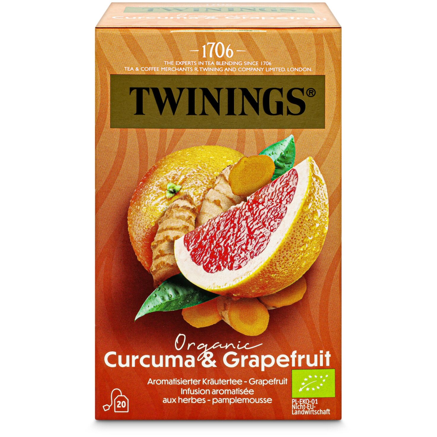 Twinings Bio Kurkuma-Grapefruit 20 Beutel