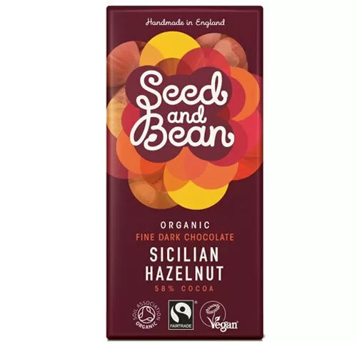 Seed & Bean Fine Dark Chocolate 58% Sicilian Hazelnut Ø - 85 g.