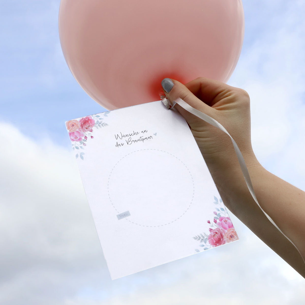 Ballonkarten „Hochzeitswünsche