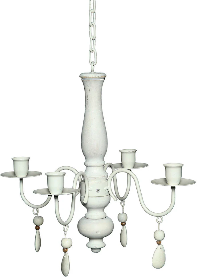 Ambiente Haus Kerzenständer »Romance Holz/Eisen 4er-Kronleuchter 60cm«