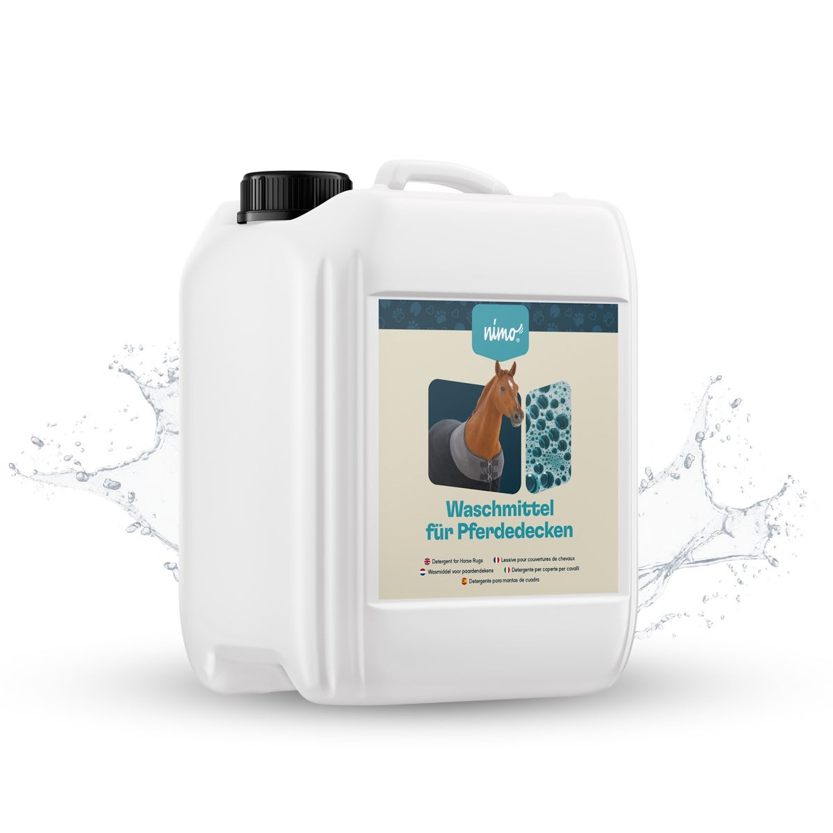 nimo® wasmiddel voor paardendekens • reinigt betrouwbaar zonder geur- en kleurstoffen