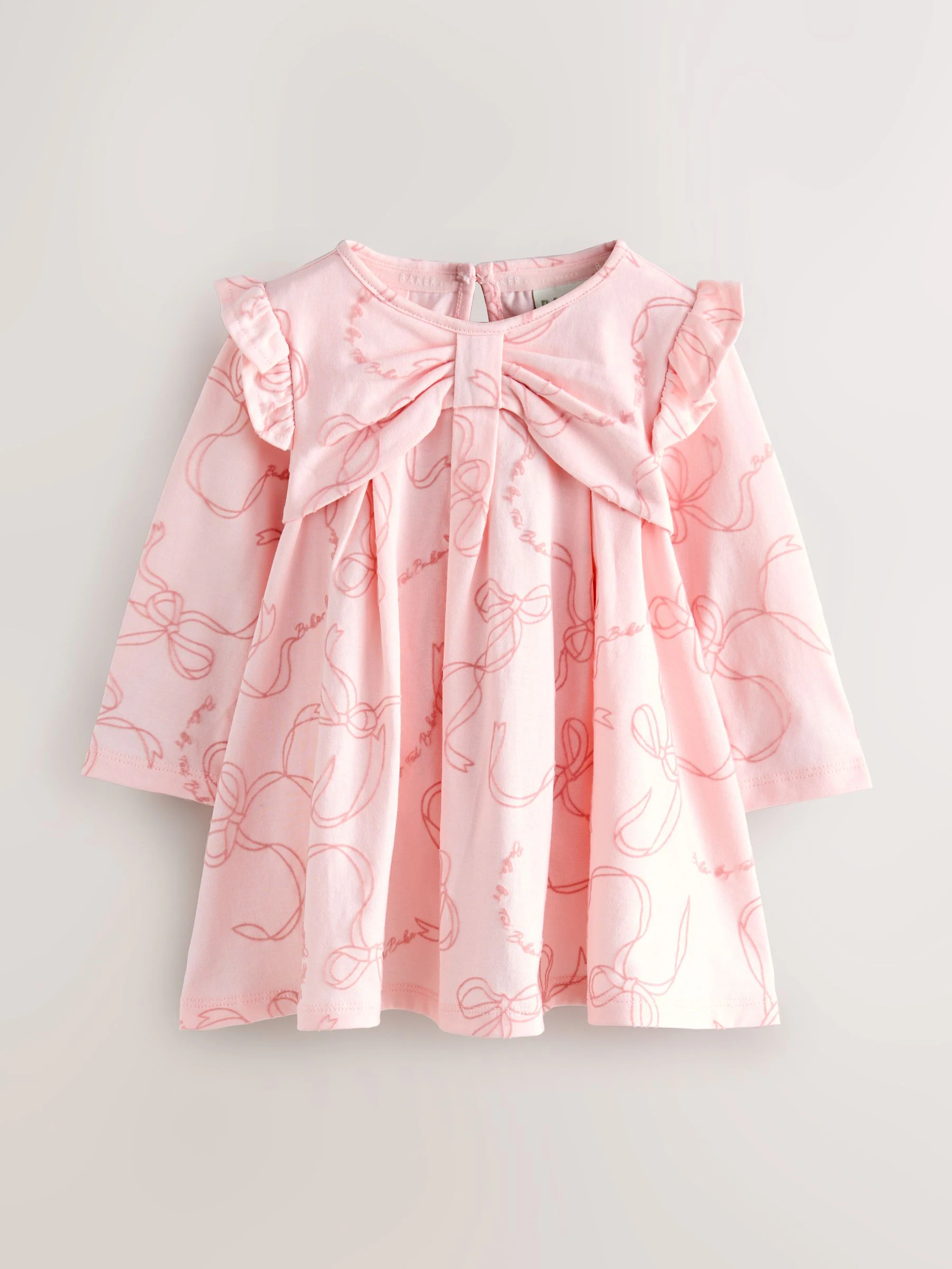 Roze - Baker by Ted Baker jersey-jurk met ruches