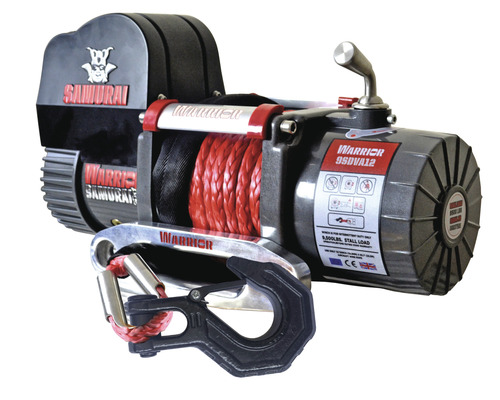 Warrior Short Drum 9500LB / 4,3 t 12V elektrische lier met synthetisch touw