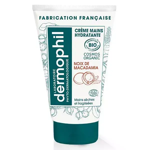 Creme para as mãos Dermophil Organic com nozes de macadâmia 50ml