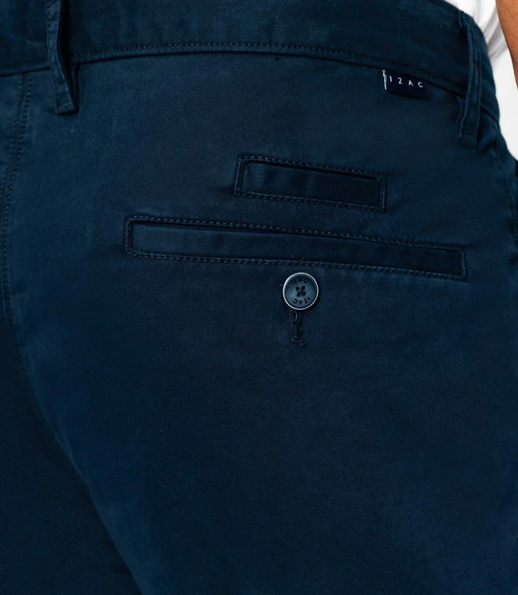 Pantalon chino satin marine