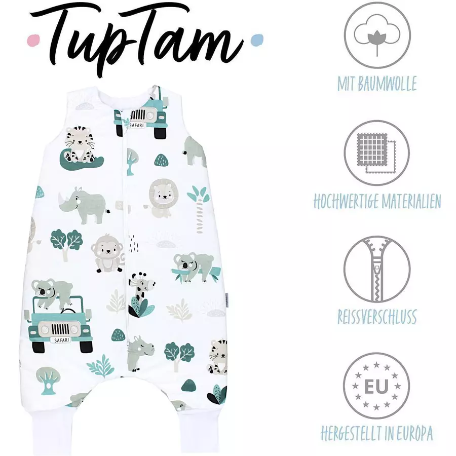 TupTam Baby Winter Schlafsack mit Beinen grün