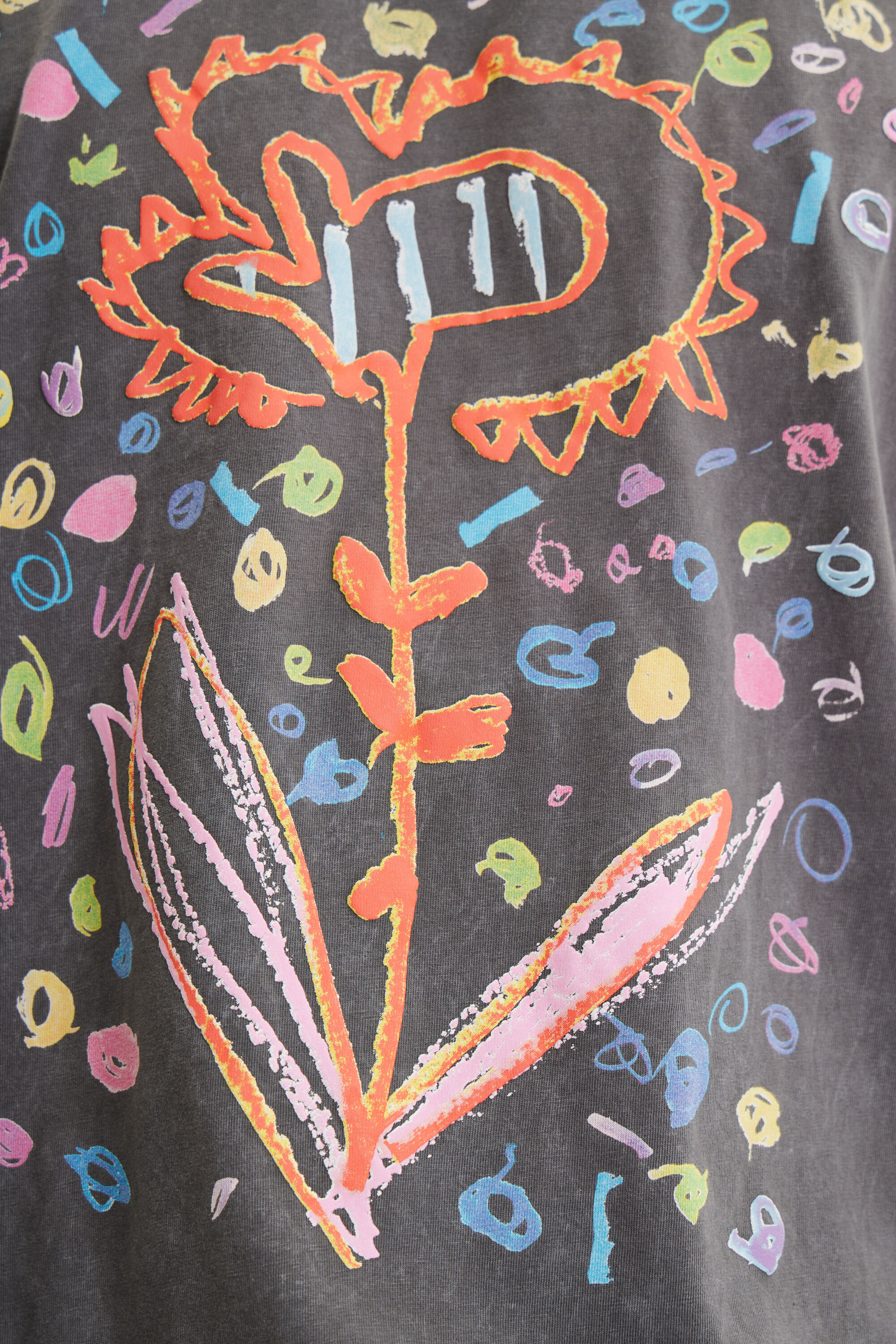 T-shirt oversize fleur