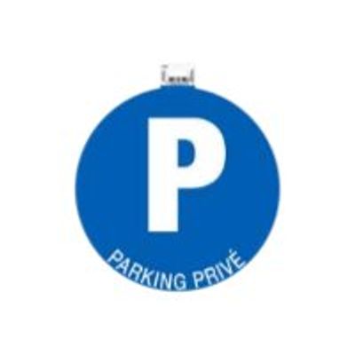 Exacompta - Panneau de signalisation adhésif - Parking privé - 30 cm de diamètre