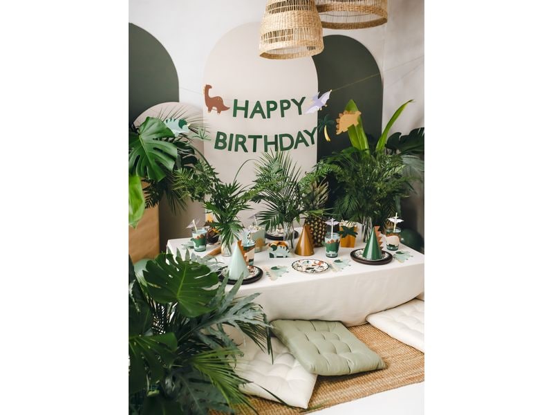 Partydeco Einwegteller Dinosaurier 6 Stück Pappteller für Kindergeburtstag
