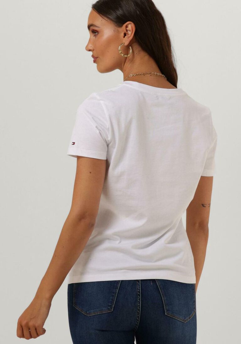 TOMMY HILFIGER witte tommy hilfiger t-shirt heritage hilfiger c-nk reg tee