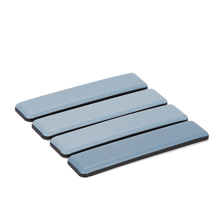 Patin auto-adhésifs Diall 24 x 100 mm x 4, blanc + gris/bleu