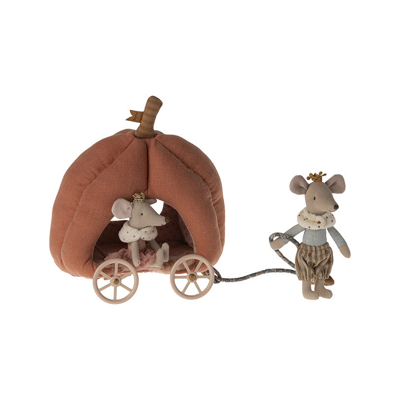 Maileg Maus Kürbiswagen