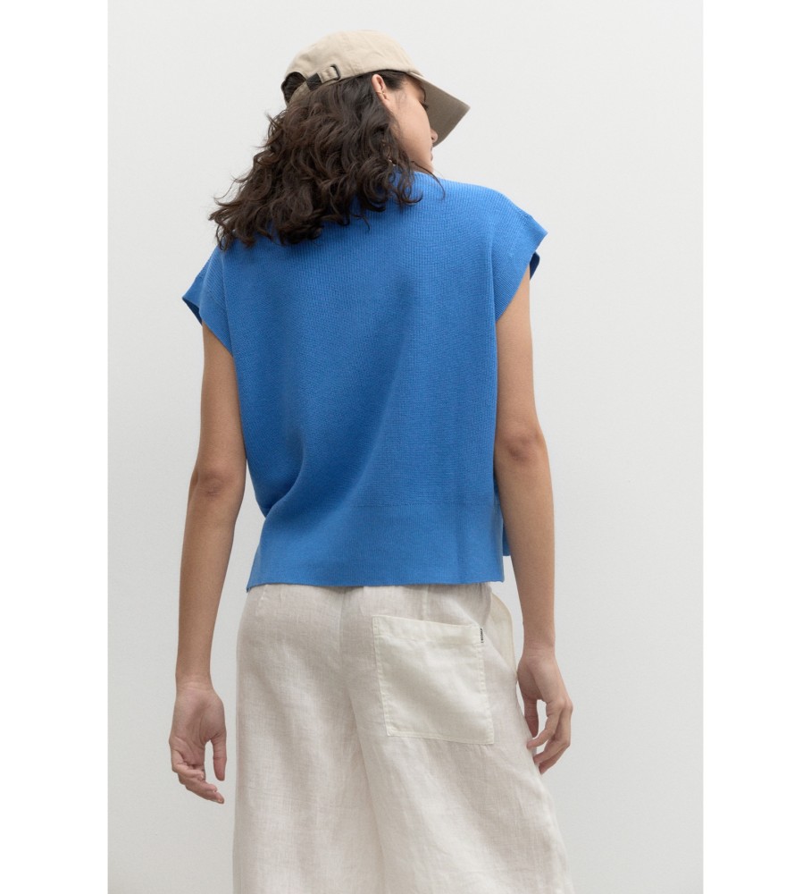 Colete de malha azul lilás ECOALF