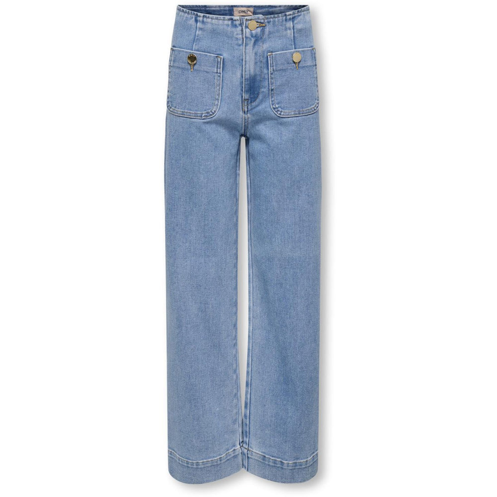 Køb kids ONLY Light Blue Denim Kogmadeline Hw Wide Pocket Dnm Gua