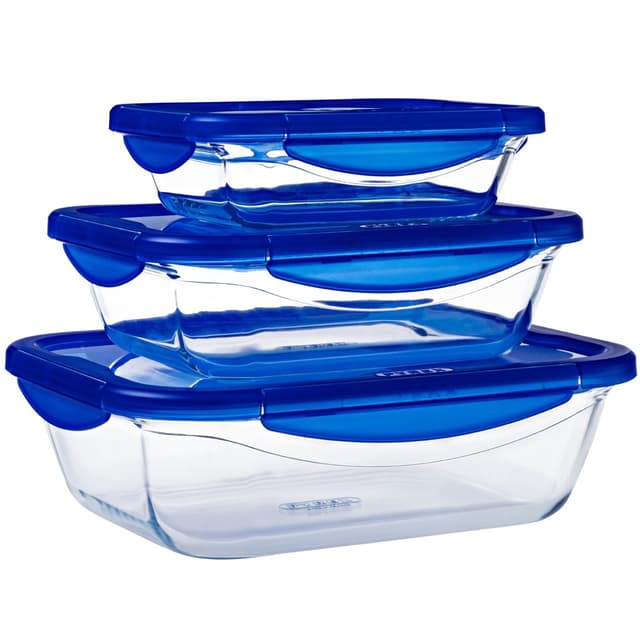 Pyrex Stor form med med snäpplock 4