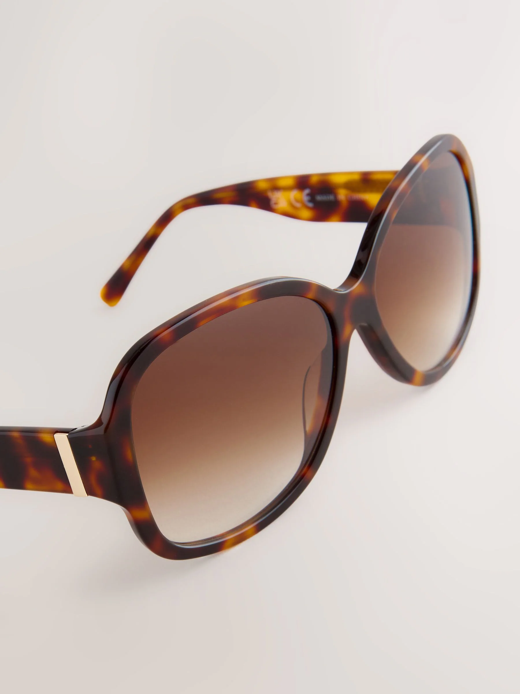 Tortoise bruin - Acetate Wrap Sunglasses