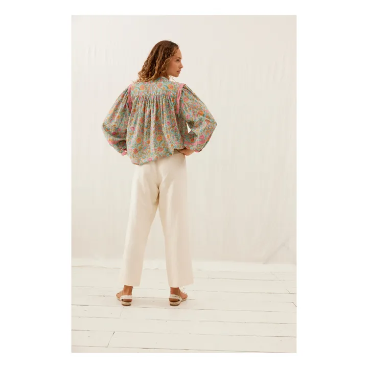 Louise Misha Blouse Jane Coton Bio - Collection Femme | Bleu