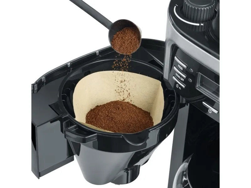 SEVERIN KA 4810 - Kaffemaskine - 10 kopper - rustfrit stål/sort