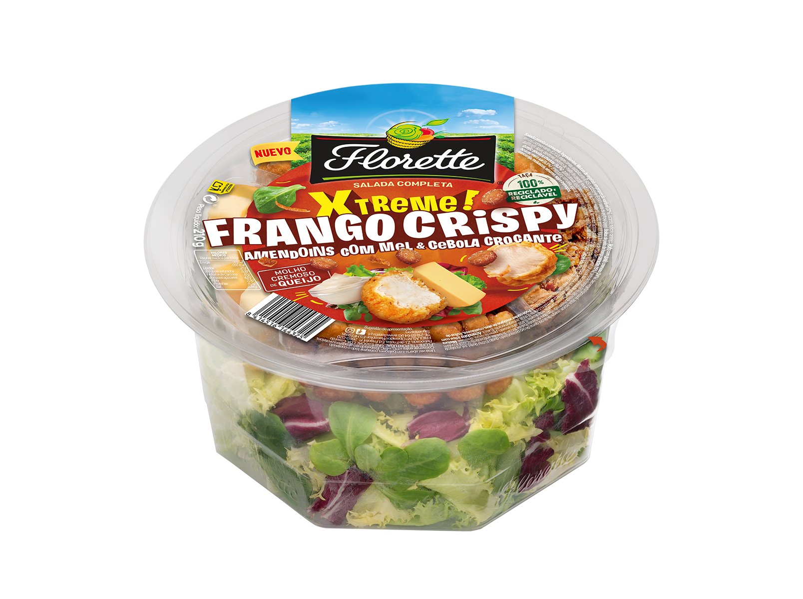 SALADA FLORETTE XTREME FRANGO 210 G