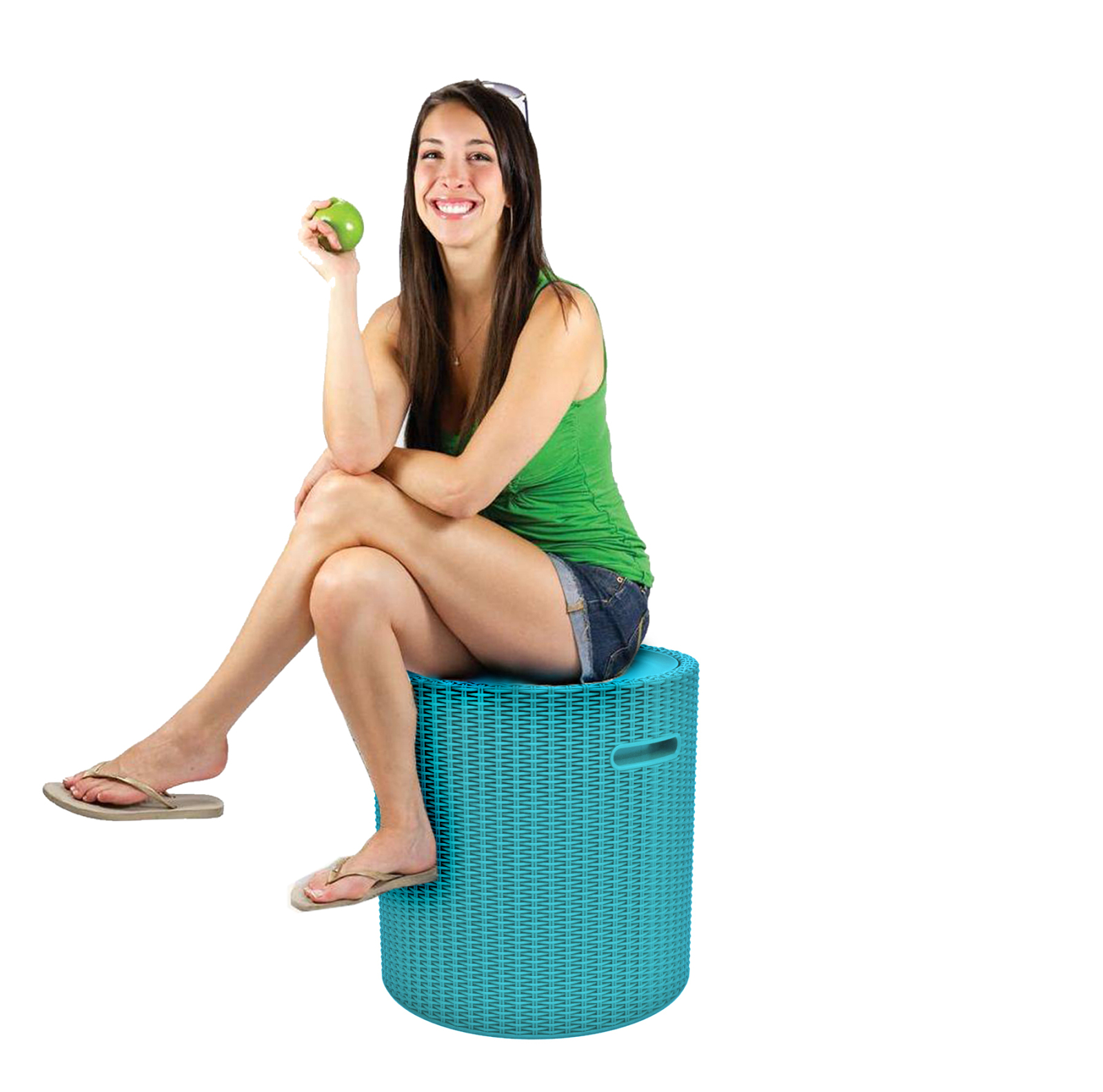 Kühlbox COOL STOOL - türkis - 44,3 cm hoch