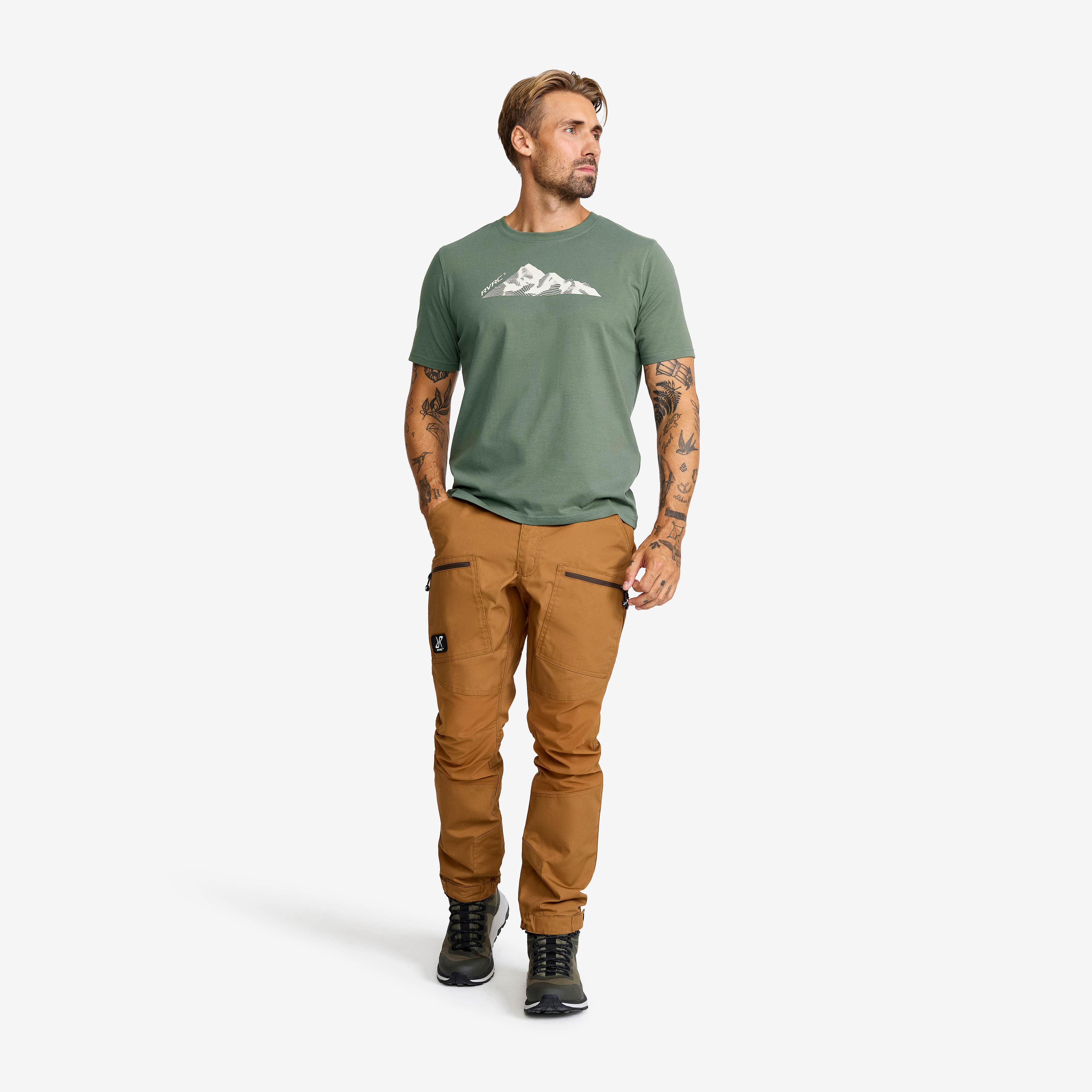 Easy Graphic Mount Lines T-shirt Herre Mojito Green