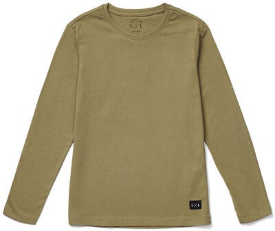Luca & Lola Abel Langermet T-Shirt 2-pack, Grey Melange/Brown
