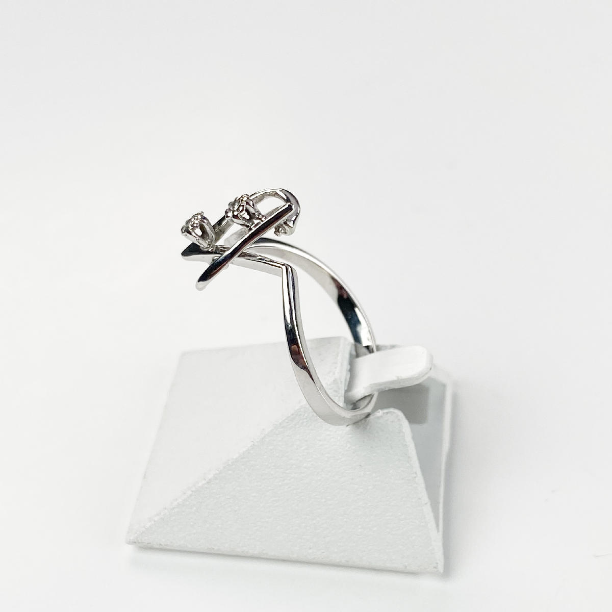Bague d'occasion or blanc 750 diamants