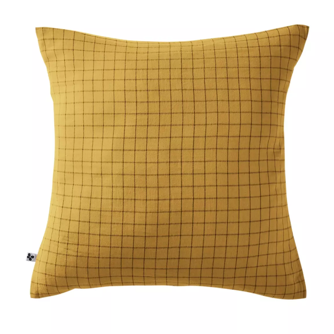 Taie d'oreiller carrée gaze de coton (60 x 60 cm) Gaïa Mix Jaune safran