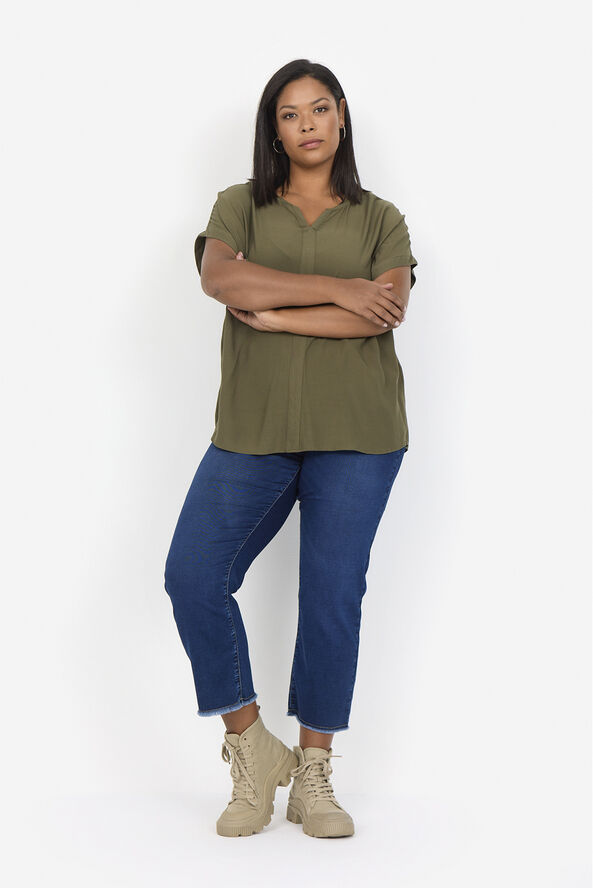 Wasabiconcept Curvy WA-SIA 1 Bluse Mørkegrøn 7750 mørkegrøn