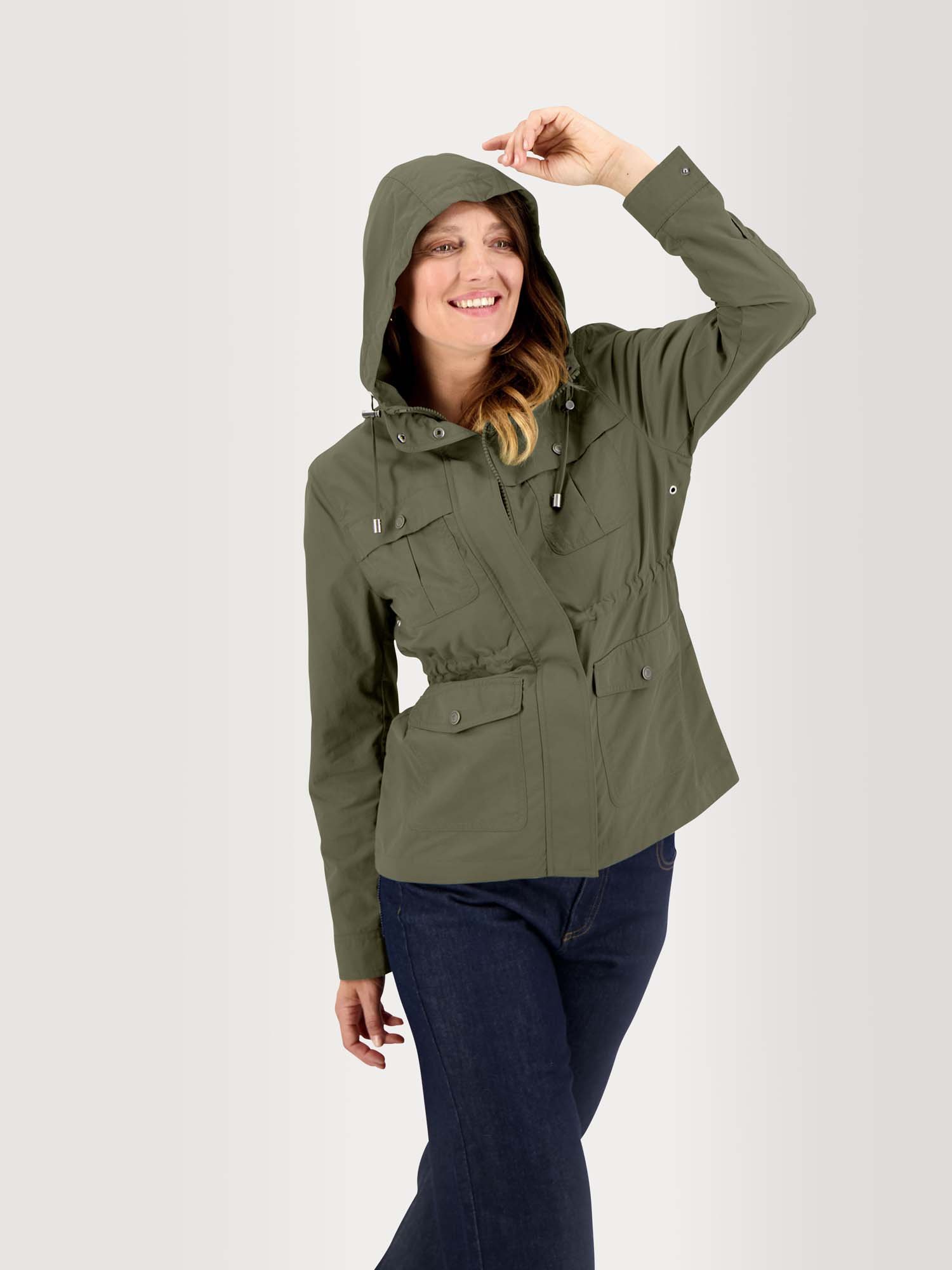 Veste Saharienne Femme Legère & Déperlante Kaki