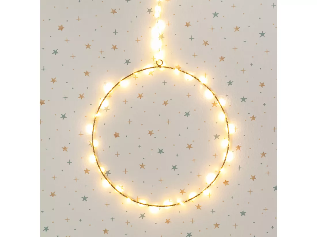 Anneau avec Guirlande lumineuse LED Hoop Doré