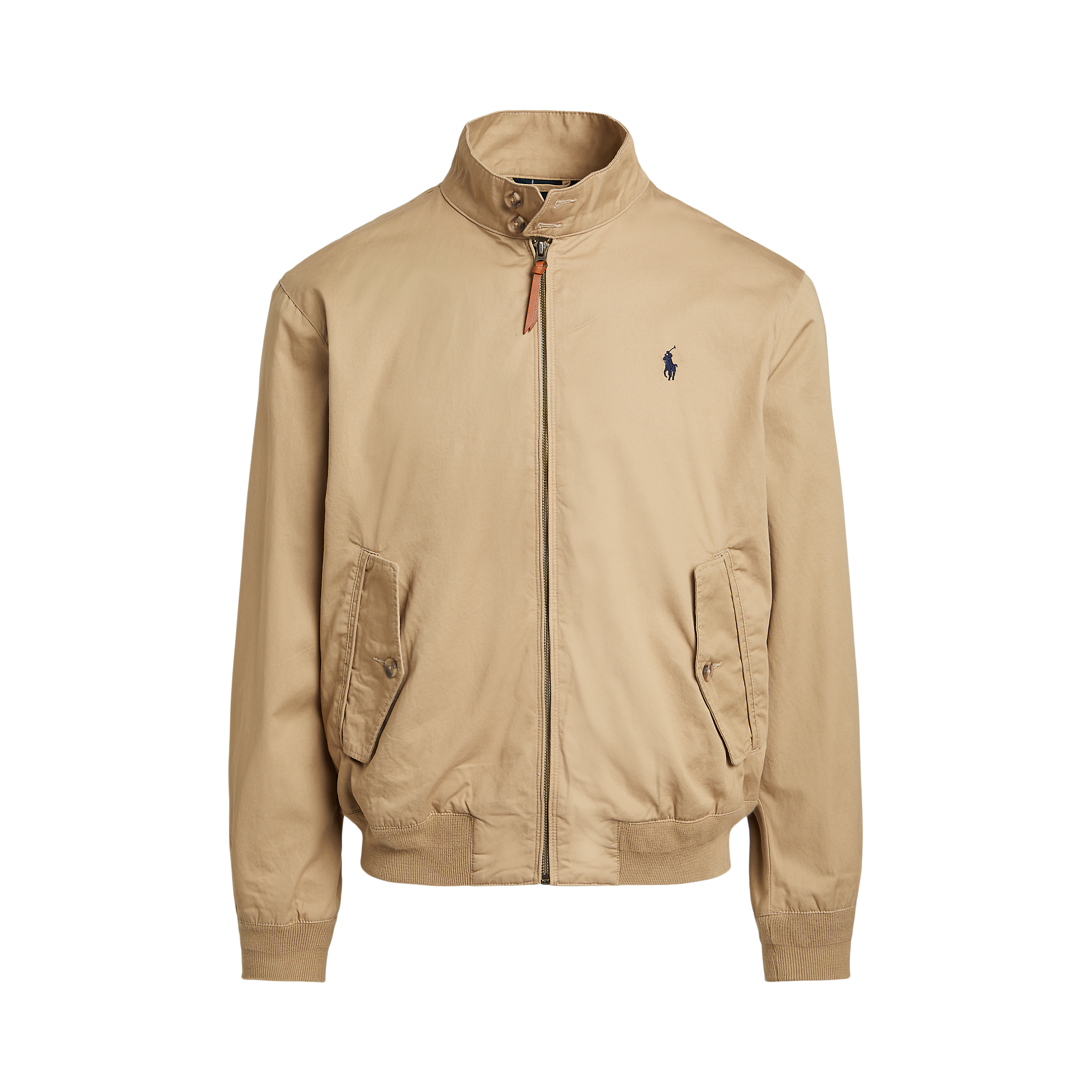 Veste droite col montant en coton | Beige