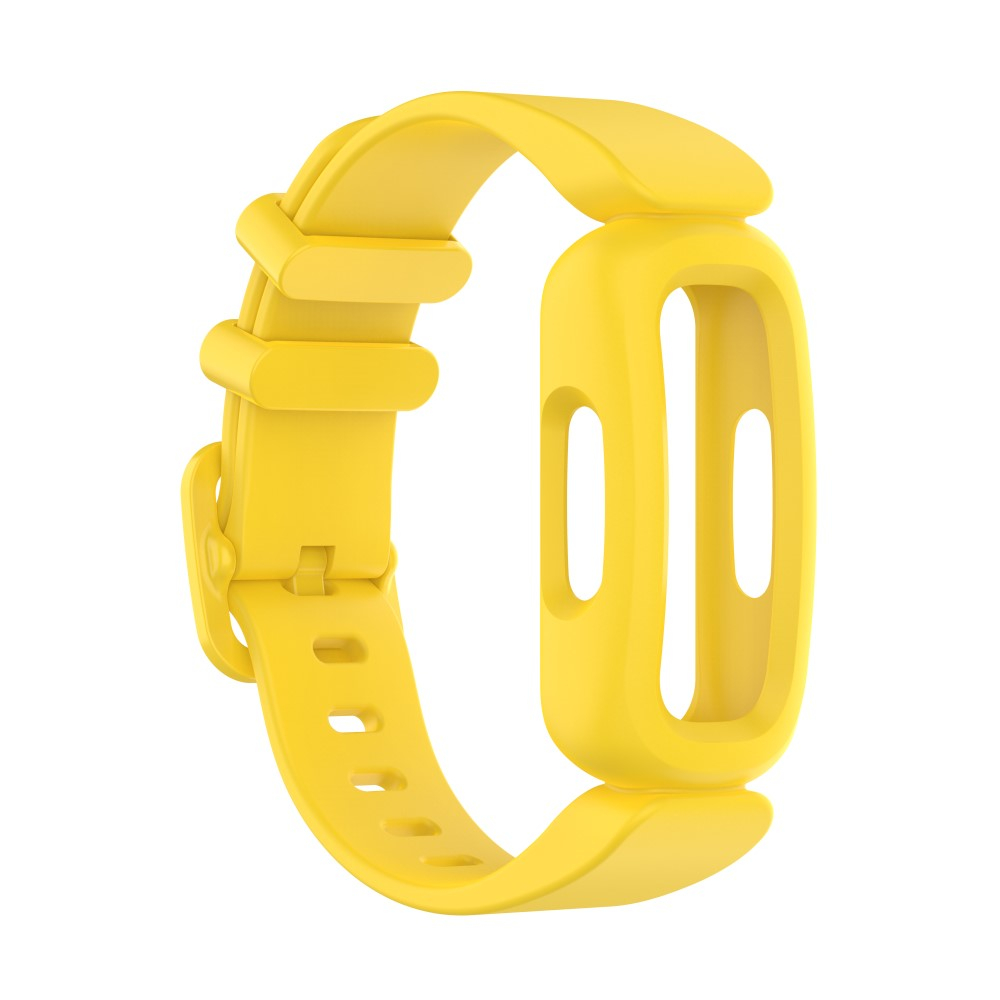 (Gr. XS) Fitbit Ace 3 / Inspire 2 / Inspire HR / Inspire Gummi Armband mit Dornschliesse (Gelenkumfang 130-200 mm) - Gelb