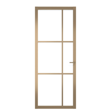 Arne & Bodil binnendeur ABE106 satijnglas - metallic brons staallook afwerking