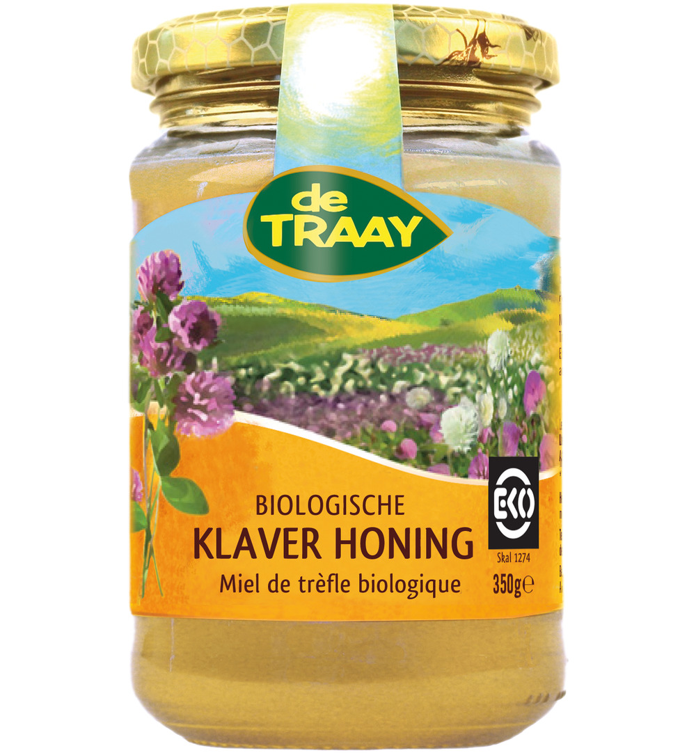 De Traay Klaverhoning Bio (350 gr)