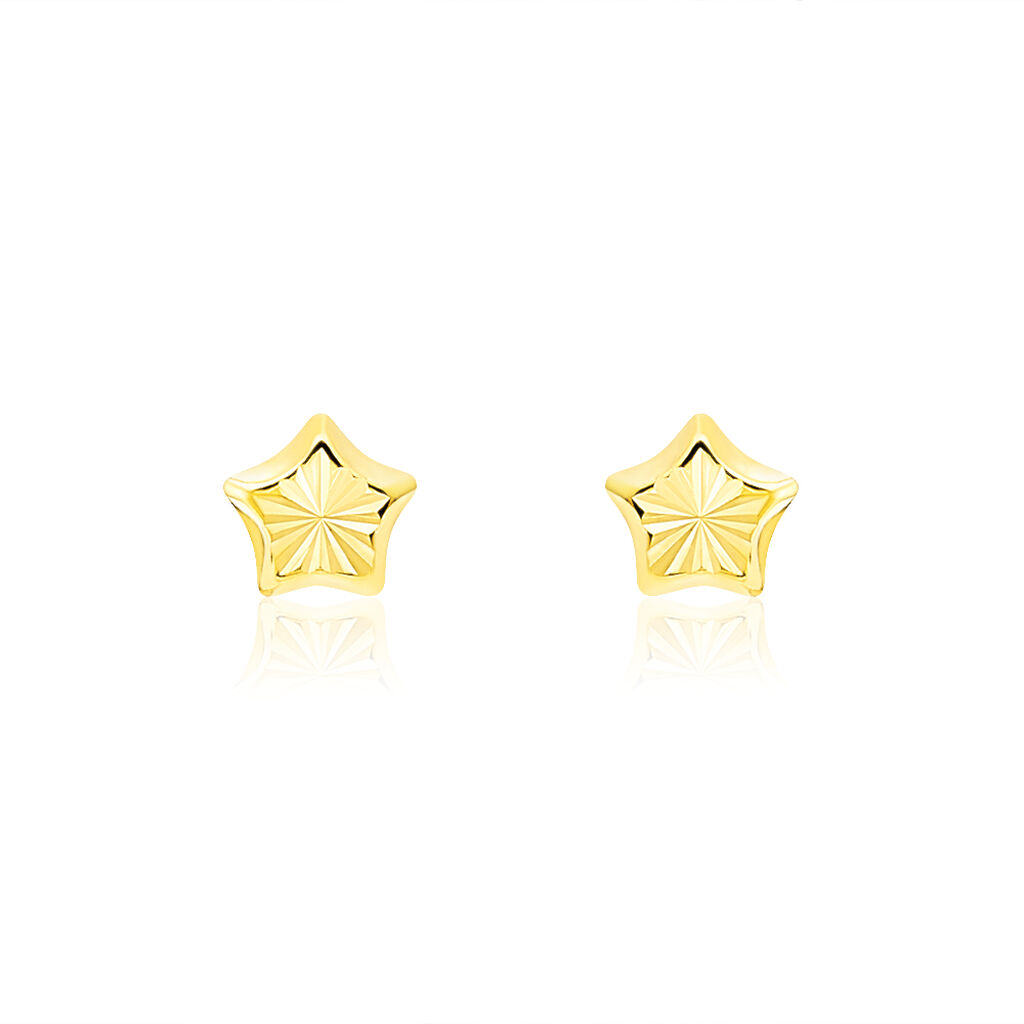 Boucles D'oreilles Puces Alphonsine Etoile Or Jaune